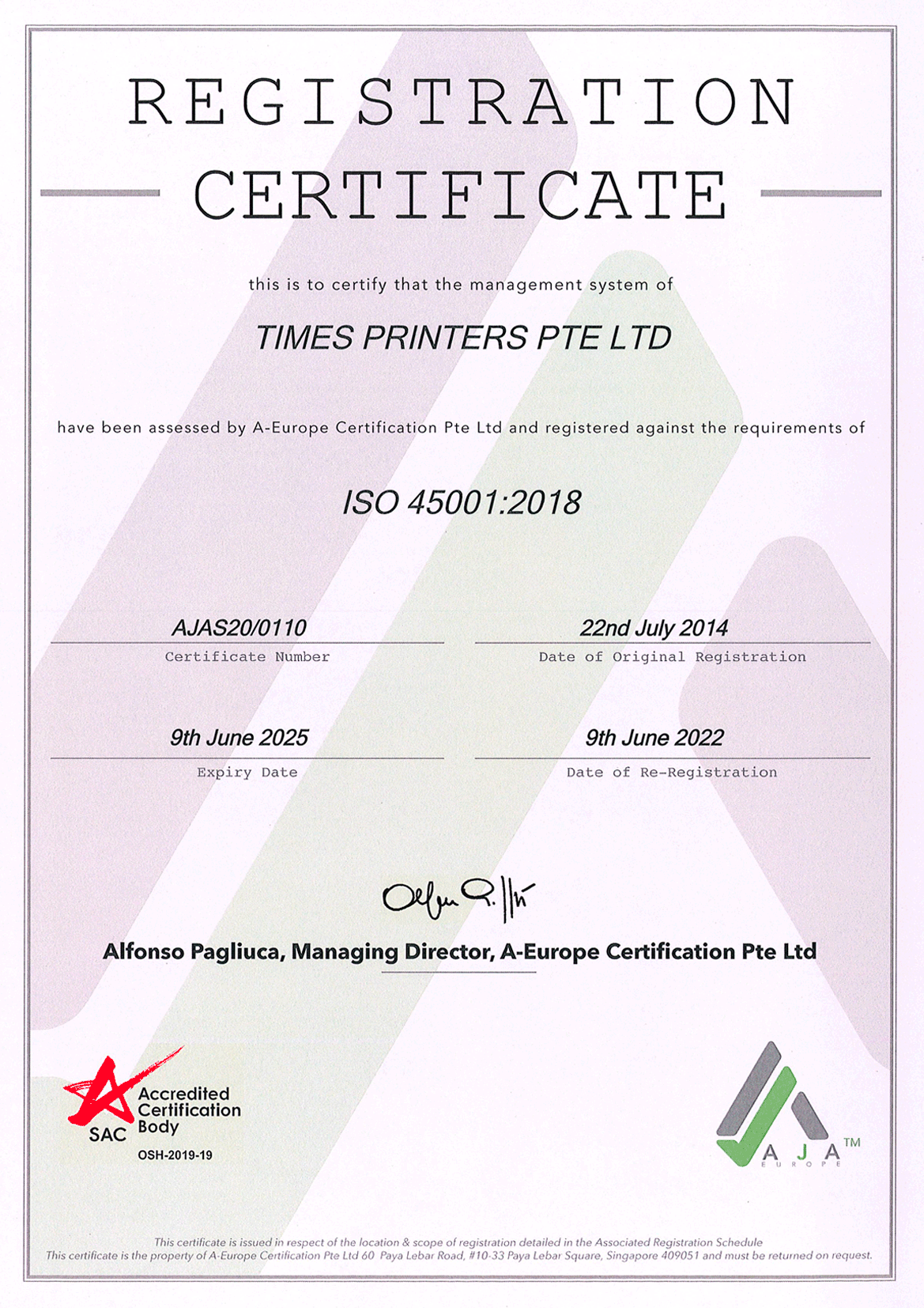 TIMES PRINTERS PTE LTD - ISO 14001 Certificate-2