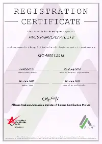 TIMES PRINTERS PTE LTD - ISO 14001 Certificate-2