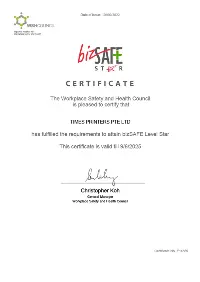 TIMES PRINTERS PTE LTD bizSafe star cert